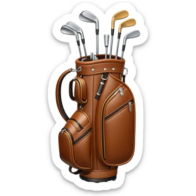 golf bag with clubs sticker