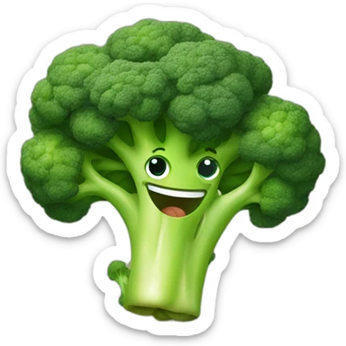 happy broccoli sticker