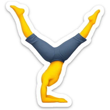 white guy doing a handstand with his legs straight sticker