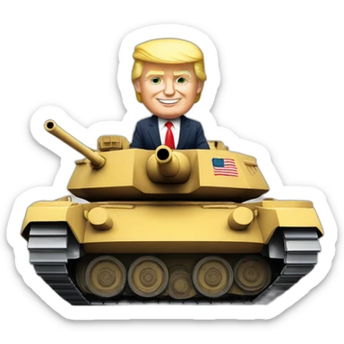 Donald trump on tank sticker