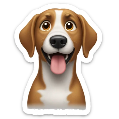 Dog barking a Christmas carol  sticker