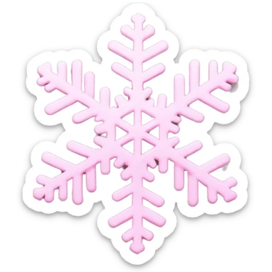 pastel pink snowflake  sticker