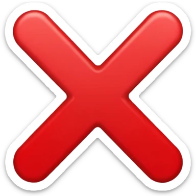 red X sticker