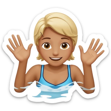 😝 with hands gliding through  sticker