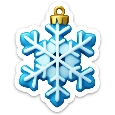 Snowflake Christmas bauble sticker
