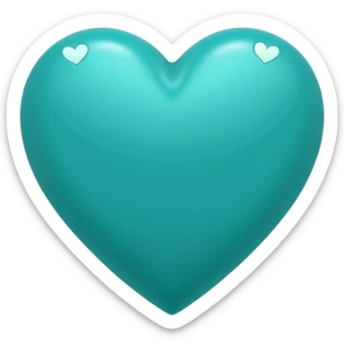 Teal heart with Alana wording sticker