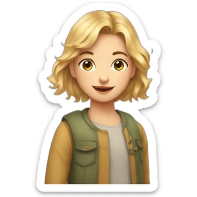 kid Anastasia loves cats sticker