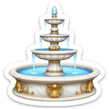 Marble fountain sticker