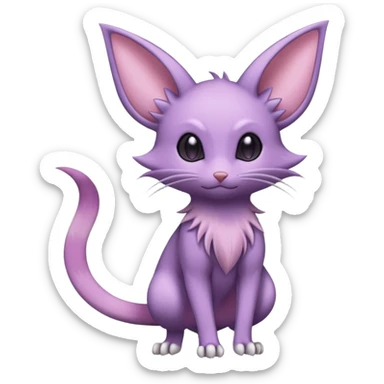 Rattata-Skitty-Espeon-Purrloin-Fakemon-hybrid-creature (full body) sticker