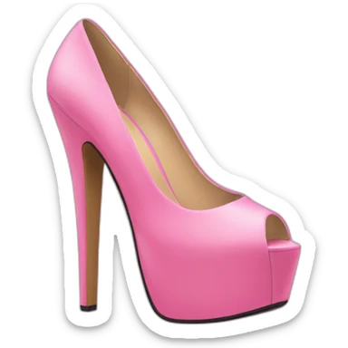 Peep-toes Pink platform High heels sticker