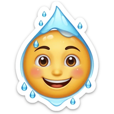 Happyface also sweating sticker