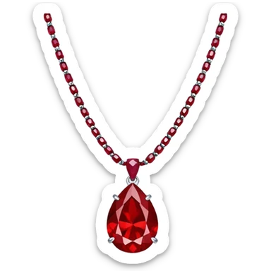 ruby necklace sticker