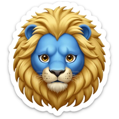 blue lion sticker