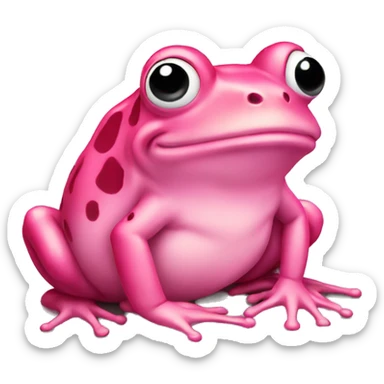 pink frog sticker