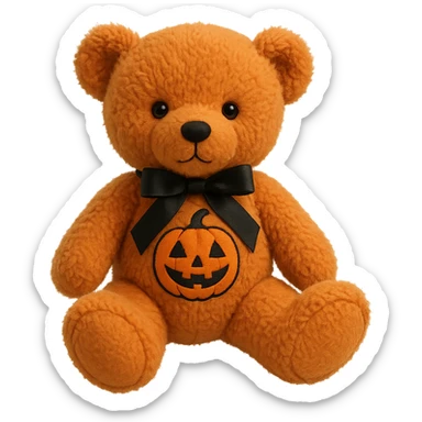 Halloween teddybear, remove background sticker