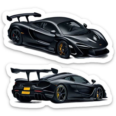 Matte black McLaren senna sticker