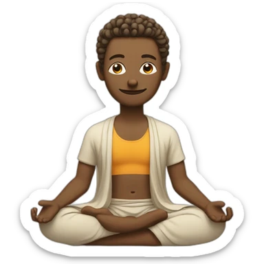 a yogi meditating spiritual and funny.  sticker