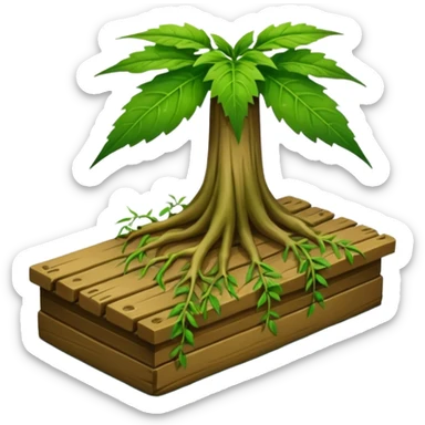 weedy dock with root sticker