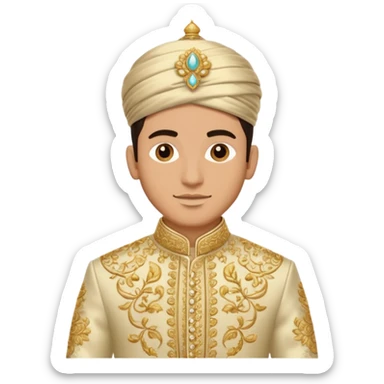 groom sherwani attire sticker