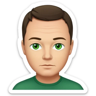 Tony Mortimer with green eyes sticker