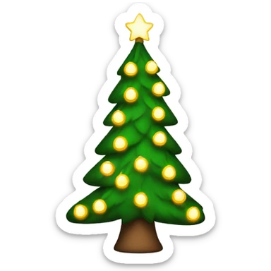 Christmas tree with lights  sticker