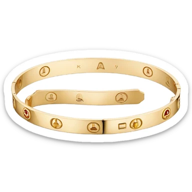 cartier love bracelet gold sticker