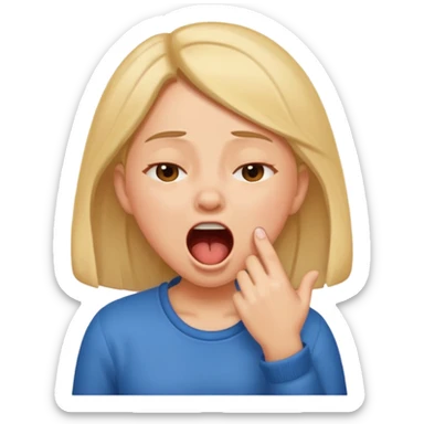 girl wake up sticker