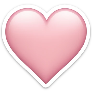 light pink heart sticker