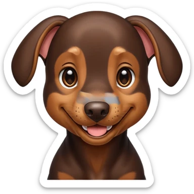 Cachorro Doberman sorrind  sticker