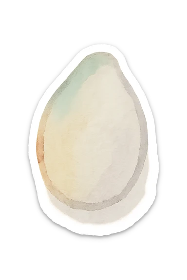 a single sesame seed, watercolor illustration sticker