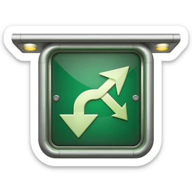 Exit Sign – green arrow,Subway Signs sticker
