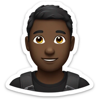 black bunny masc sticker