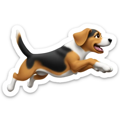 Agility dog jumping over anvil sticker