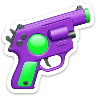  shooter game with this color purple  and neon green sticker