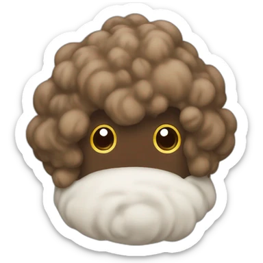 a white and brown poo sticker