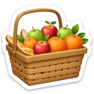 
shopping basket with groceries sticker