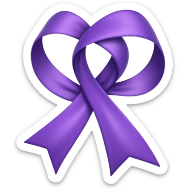 Purple ribbon emoji sticker
