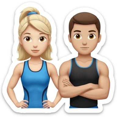 FEMALE MALE ATHLETE sticker
