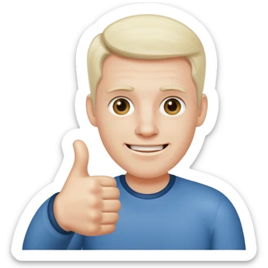 John Kramer from the movie Saw gives a thumbs up. sticker