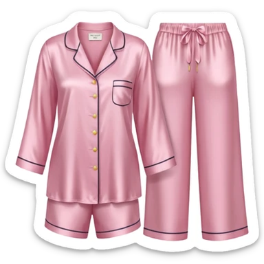 Light pink silk pyjamas set sticker