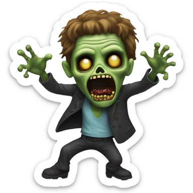dead rockstars  zombie dancing sticker