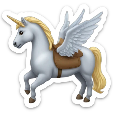 Licorne sur ours sur oiseau sticker