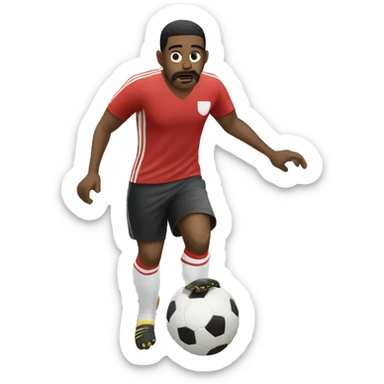 hombre jugando futbol  sticker