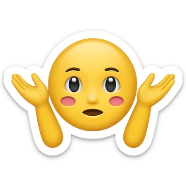 create a nonchalant emoji shrugging sticker