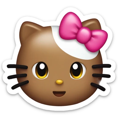 Cute hello kitty face <3 sticker