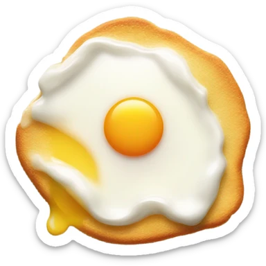 A tired fried egg sticker