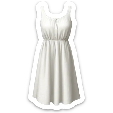 white flowy linen sundress sticker