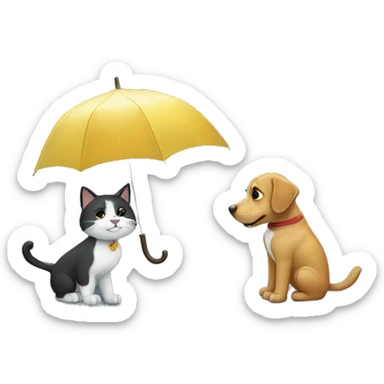 cats and dogs rain sticker