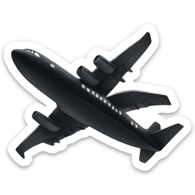 black,plane sticker