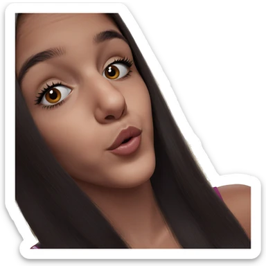 realistic portrait of girl sticker